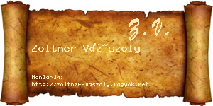 Zoltner Vászoly névjegykártya
